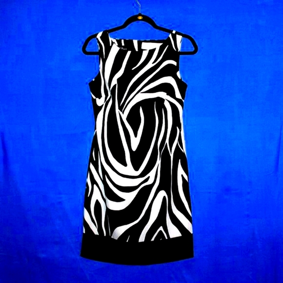 AGB Dresses & Skirts - AGB Zebra Print Sleeveless Dress - Women's Size 6 - Black & White